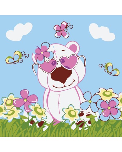 Картина за номерами «Рожеві окуляри» 20х20 см, ТМ Strateg