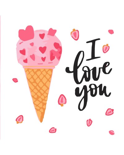 Картина за номерами «Морозиво» 20х20 см, ТМ Strateg