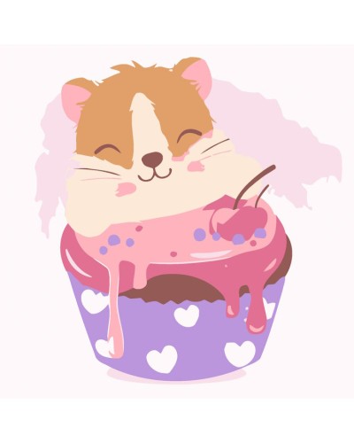 Картина за номерами «Пухнастий друг» 20х20 см, ТМ Strateg