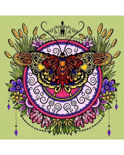 Картина за номерами «Мандала метелика» 30х30 см, ТМ Strateg