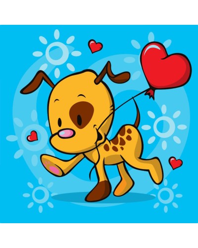 Картина за номерами «Щасливий песик» 30х30 см, ТМ Strateg