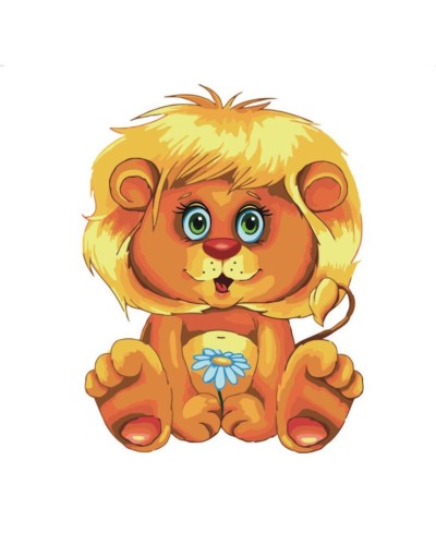 Картина за номерами «Левенятко» 30х30 см, ТМ Strateg