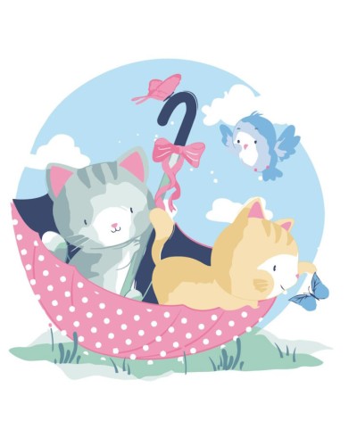 Картина за номерами «Кошенята» 30х30 см, ТМ Strateg