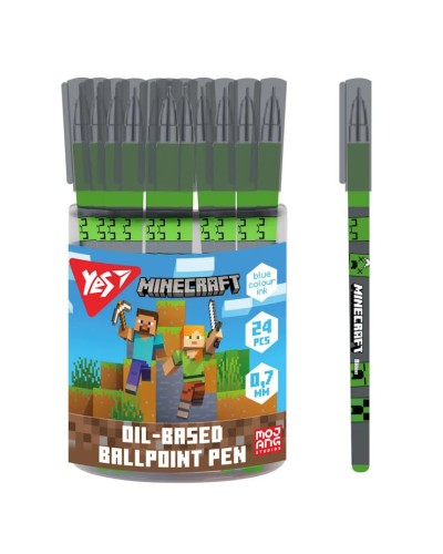 Ручка кулькова «Minecraft» 0,7 мм синя, ТМ YES