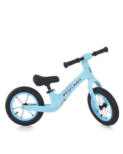 Велобіг «PROFI KIDS» з гумовими колесами 12 дюймів та металевою рамою, блакитний
