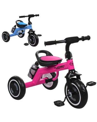 Велосипед дитячий 3-колісний зі світлом, колесами EVA, пляшечкою, накладкою на сидіння, на батарейці, в асортименті