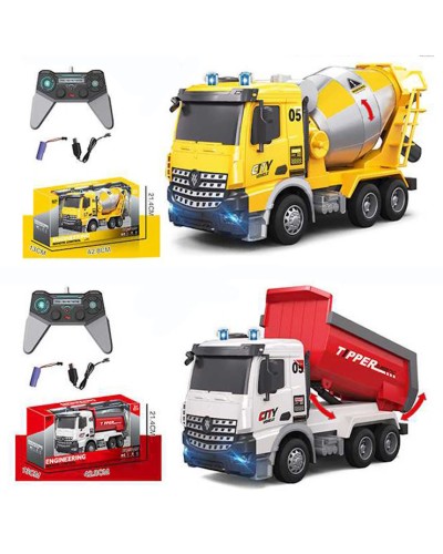 Будтехнiка 28 см 1:14 р/к на акумуляторі з рухомими деталями, в асортименті, у коробці 13х43х21,5 см