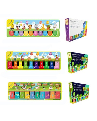 Килимок музичний «Піаніно» 110х36 см іззаписом та регулятором гучності, на батарейці, у коробці 29х19х5,5 см