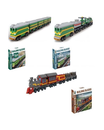Конструктор «Локомотив» від 1088 деталей з 4 вагонів, в асортименті, у коробці 29х21х5,5 см