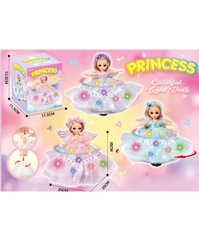 Лялька 30 см музична шарнірна зі світлом, танцює, на батарейці, в асортименті, у коробці 11,5х13,5х11,5 см