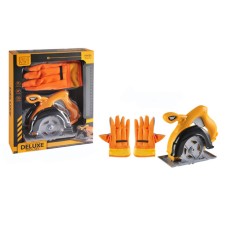 Іграшковий набір інструментів зі звуком: механічна пила 20 см та рукавички, у коробці 25,5х32,5х7,5 см