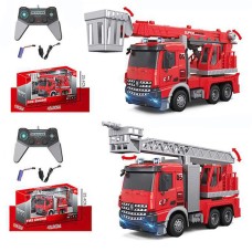 Пожежна машина 1:14 р/к на акумуляторі з вишкою 33 см, світлом, рухомими деталями та USB, в асортименті, у коробці 43х23,5х13 см