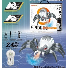 Павук 24 см р/к музичний на акумуляторі зі світлом, парою та рухомими деталями, їздить, у коробці 31х24,5х10,5 см