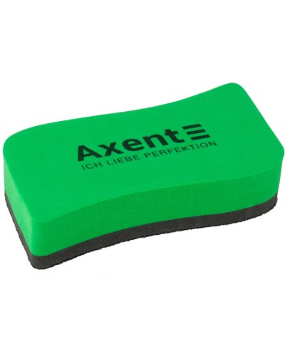 Губка для сухої очистки маркерної дошки 15х6х2 см зелена, TM Axent