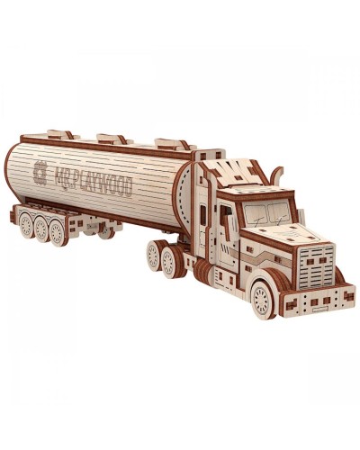 Дерев'яний 3D-конструктор «Бензовоз» на 106 деталей у коробці 24х18х3 см, ТМ Умняшка