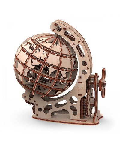 Дерев'яний 3D-конструктор «Глобус» на 125 деталей у коробці 17,5х18,5х12 см, ТМ Умняшка