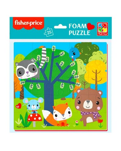 М'які пазли «Лісові мешканці» на 25 елементів, у пакеті 24х29 см, ТМ Vlady Toys