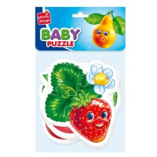 Пазли м`які «Фрукти» з 16 елементів, у пакеті 16х26 см, ТМ Vlady Toys