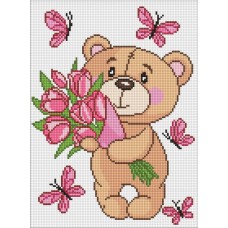 Набір з алмазною мозаїкою «Чарівний ведмедик» 30х40 см, ТМ Ідейка