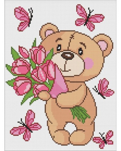 Набір з алмазною мозаїкою «Чарівний ведмедик» 30х40 см, ТМ Ідейка