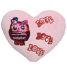 М`яка іграшка-подушка «Серце Сова» 25х20 см, ПП Копиця