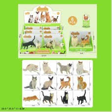 Фігурка «Котик» 14х7х10 см по 2 фігурки на планшетці, в асортименті, по 6 планшеток у боксі 29,9х11х25 см.