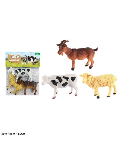 Набір свійських тварин з 3 фігурок, у пакет 20х26х4 см