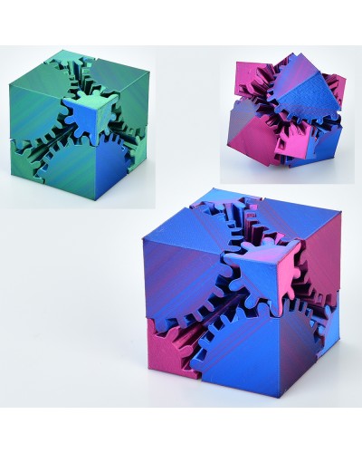 Головоломка «Куб 3D» 5 см з шестернями та друком, в асортименті, у коробці 6,5х6,5х7,5 см