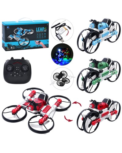 Квадрокоптер р/к 2.4g, акум, 20 см, світло, 17 см, запасні лопасті,32,5-19-7см