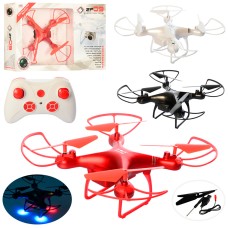 Квадрокоптер 32 см р/к на акумуляторі зі світлом та запасними лопостями, в асортименті, у коробці 50х35х9 см