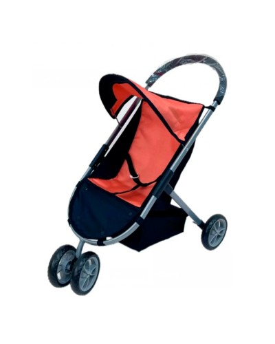 Візочок для ляльки 63х39х60 см металевий прогулянковий з кошиком, у коробці 33х44х8 см