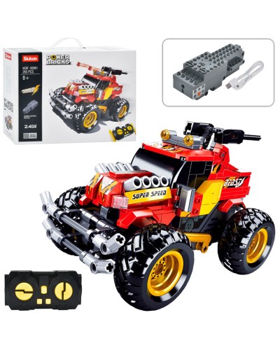 Конструктор «Позашляховик» 17 см на 265 деталей р/к на акумуляторі 2,4G, у коробці 38х28х10 см, Sluban