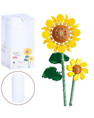 Конструктор «Соняшник» 42,9 см на 251 деталь у колбі, у коробці 9,5х22х9,5 см, Sluban