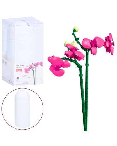 Конструктор «Орхідея» 40,1 см на 261 деталь у колбі, у коробці 9,5х22х9,5 см, Sluban