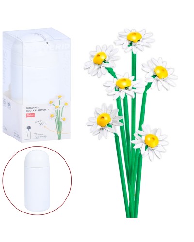 Конструктор «Маргаритки» 34,6 см на 255 деталей у колбі, у коробці 9,5х22х9,5 см, Sluban