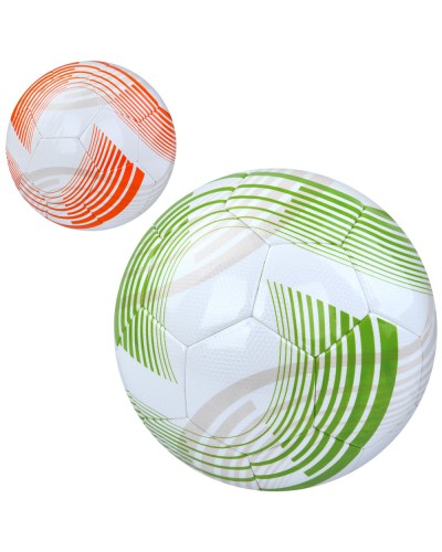 М'яч футбольний розмір 5, ПУ вагою 400-420 г, ламінований, в асортименті, у пакеті