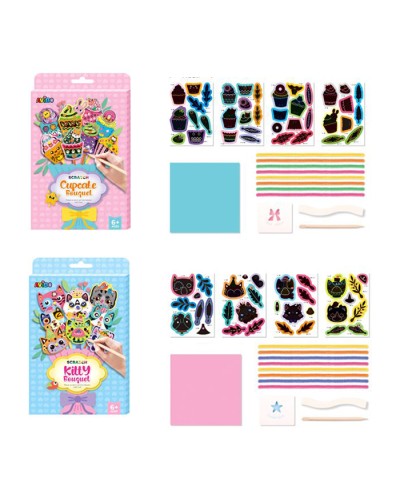 Набір для творчості «Букет»: 4 картки та 8 шт сінельного дроту, в асортименті, у коробці 15х24,5х1 см