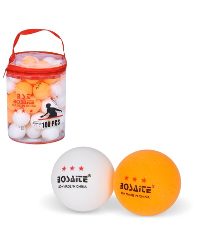 Набір з 60 тенісних м'ячів по 40 мм+, у сумці 17х18х17 см