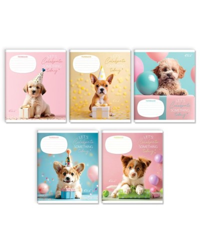 Зошит на 12 аркушів у лінію «Святковий день», №3502, ТМ Gold Brisk