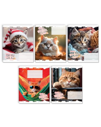 Зошит на 12 аркушів у клітинку «З любов'ю» №0006, Пір'їнка