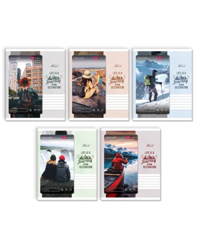 Зошит на 48 аркушів у лінію «Життя - це подорож», №3537, ТМ Gold Brisk