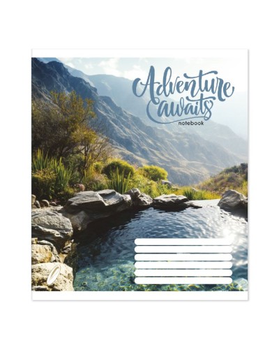 Зошит на 48 аркушів у клітинку «Мікс природа» №1012, Пір'їнка