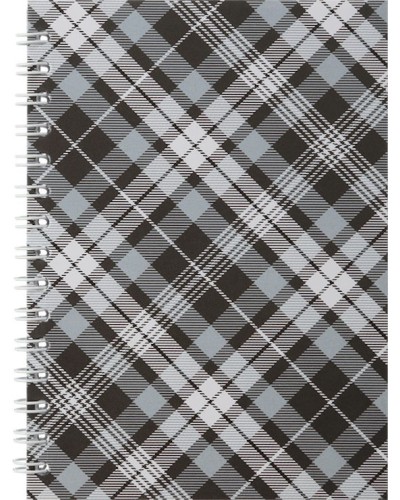Блокнот «Шотландка» А6 на 48 аркушів у клітинку на спіралі збоку з твердою ламінованою обкладинкою, ТМ Buromax