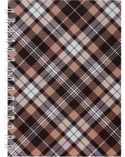 Блокнот «Шотландка» А6 на 48 аркушів у клітинку на спіралі збоку з твердою ламінованою обкладинкою, ТМ Buromax