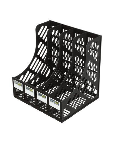 Лоток для паперів вертикальний 4 в 1 чорний, ТМ Buromax