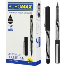 Ручка роллер 0.7 мм чорна, ТМ Buromax