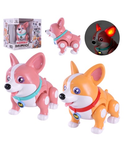 Песик15х10х16,5 см інтерактивний музичний з рухливими деталями, на батарейці, в асортименті, у коробці 23х18х21 см.