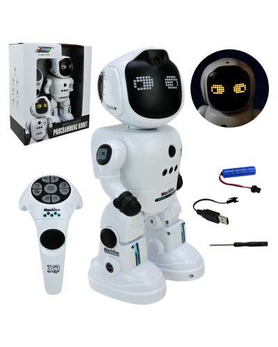 Робот 30 см р/к на акумуляторі зі світлом та звуком, у коробці 26,6х14,6х30,5 см