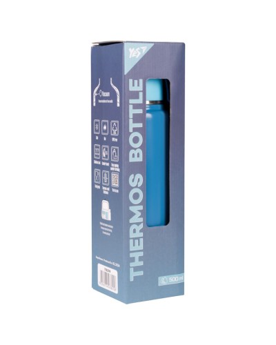 Термос «Fusion» 500 мл з чашкою, блакитний, ТМ YES
