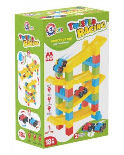 Конструктор на 40 детелей з 2 машинками у коробці 37,5х25х14 см, ТМ Технок